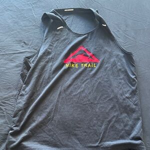Nike Trail Charcoal Tank with Red and Yellow Logo